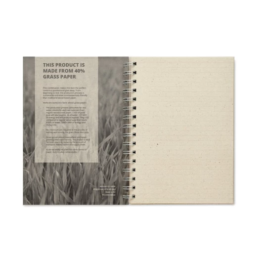 NotesA5 kratkę, papier z trawy - GRASS BOOK (MO6541-13)