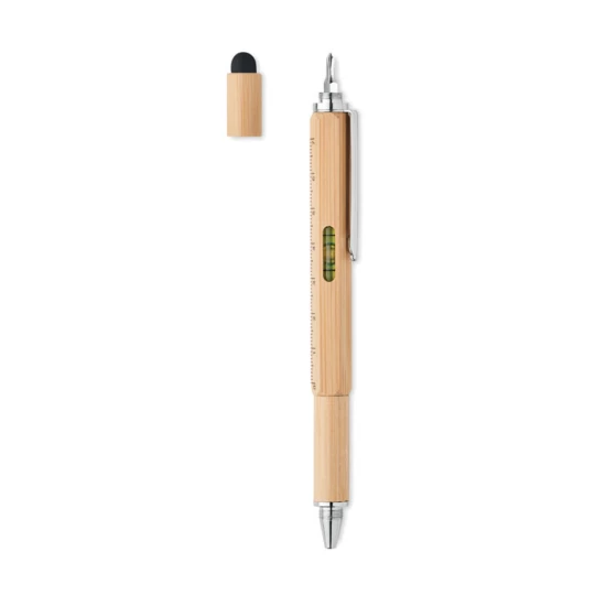 Bambusowy długopis z poziomicą - TOOLBAM (MO6559-40)
