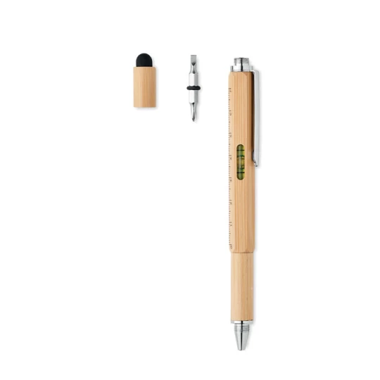 Bambusowy długopis z poziomicą - TOOLBAM (MO6559-40)