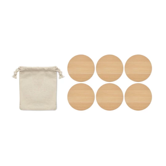 Zestaw 6 bambusowych podstawek - BAYIN SET (MO6601-40)