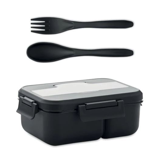 Lunch box ze sztućcami z PP - MAKAN (MO6646-03)