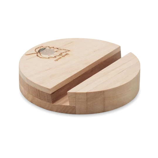 Stojak na telefon brzozowy - GROW ROUND STAND (MO6691-40)