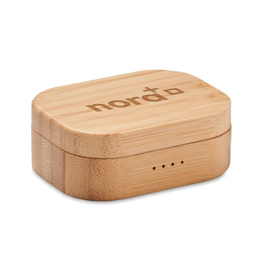 Słuchawki TWS w etui z bambusa - JAZZ BAMBOO (MO6780-40)