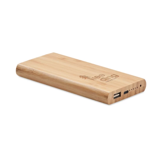 Bambusowy power bank 6000 mAh - ARENA C (MO6815-40)