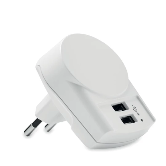 Ładowarka Euro USB (2xA) 12W - EURO USB CHARGER 2XA (MO6882-06)