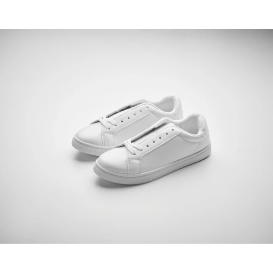 Trampki z PU 37 - BLANCOS (MO2037-06)