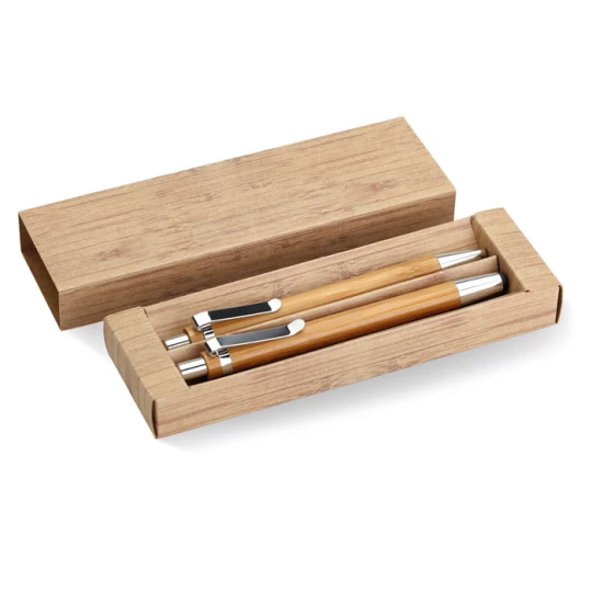 Bambusowy zestaw długopis  i o - BAMBOOSET (MO8111-40)