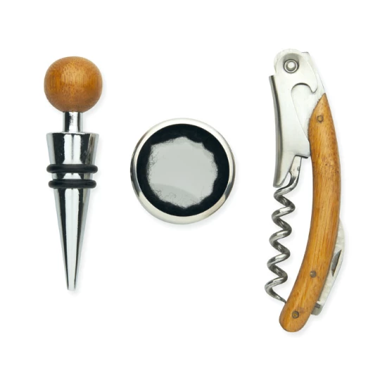 Zestaw do wina w bambusowym pu - SONOMA (MO8147-40)