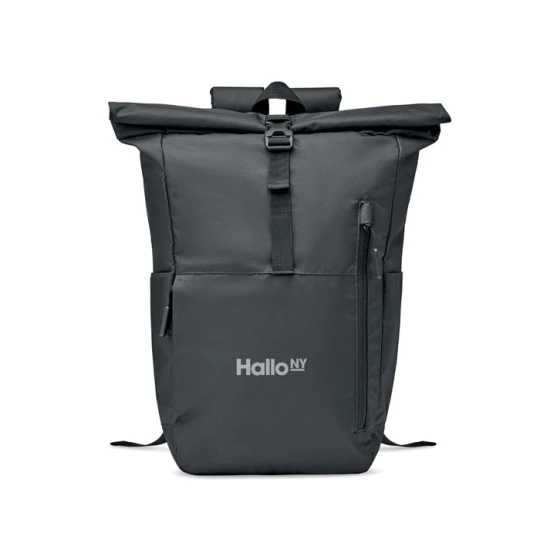 300D RPET plecak typu rolltop - VALLEY ROLLPACK (MO2051-03)