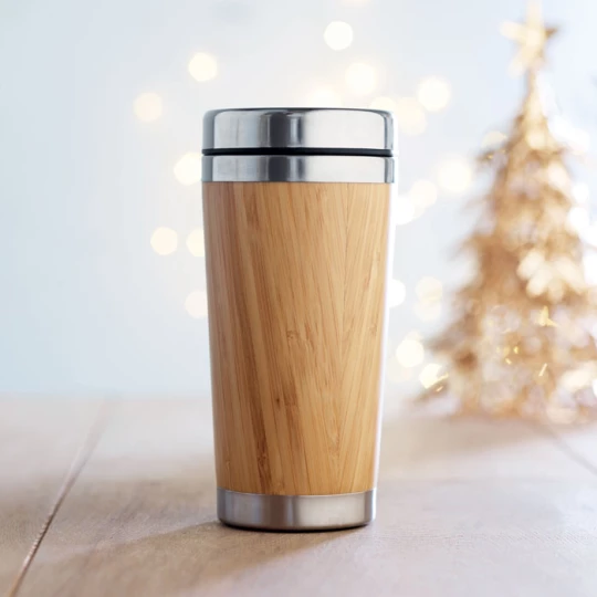 Bambusowy kubek podróżny 400ml - RODEODRIVE+ (MO9444-40)