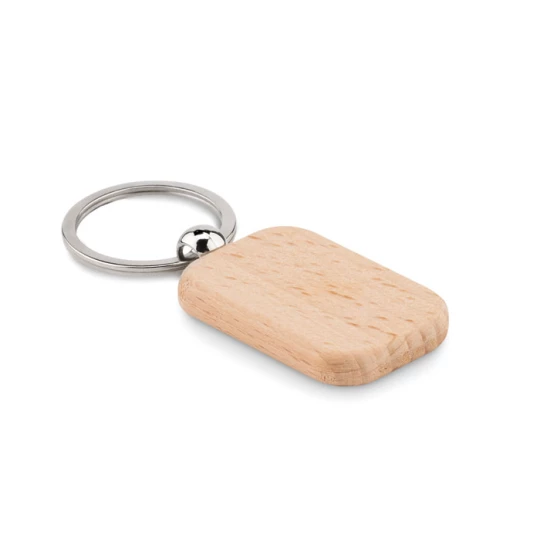 Prostokątny drewniany brelok - POTY WOOD (MO9774-40)