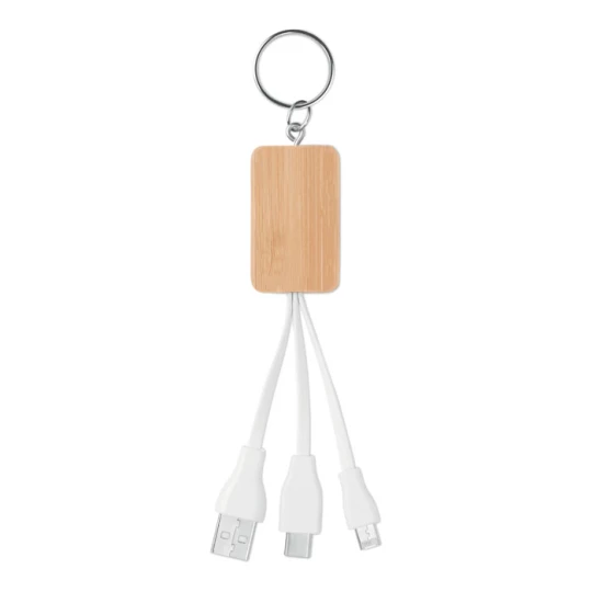 Bambusowy kabel 3 w 1 - CLAUER (MO9888-40)