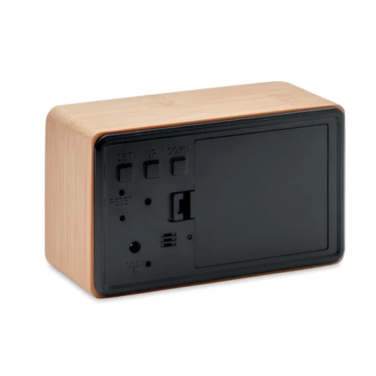 Bambusowy  budzik LED - MIRI CLOCK (MO9921-40)