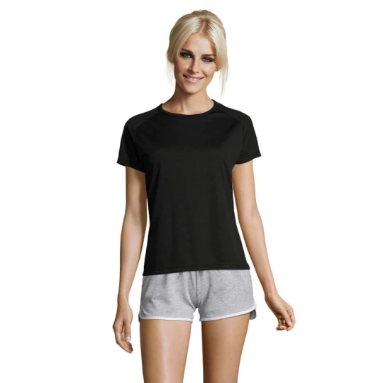 SPORTY Damski T-Shirt 140g - SPORTY WOMEN (S01159-BK-S)