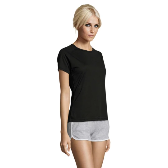 SPORTY Damski T-Shirt 140g - SPORTY WOMEN (S01159-BK-S)