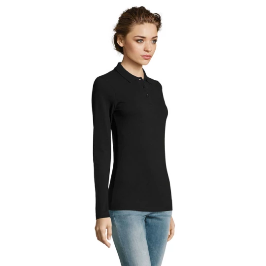 PERFECT Damskie LSL POLO180 - PERFECT LSL WOMEN (S02083-BK-L)