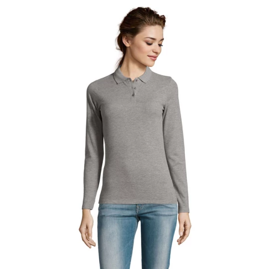 PERFECT Damskie LSL POLO180 - PERFECT LSL WOMEN (S02083-GY-3XL)