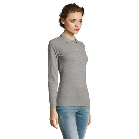 PERFECT Damskie LSL POLO180 - PERFECT LSL WOMEN (S02083-GY-M)