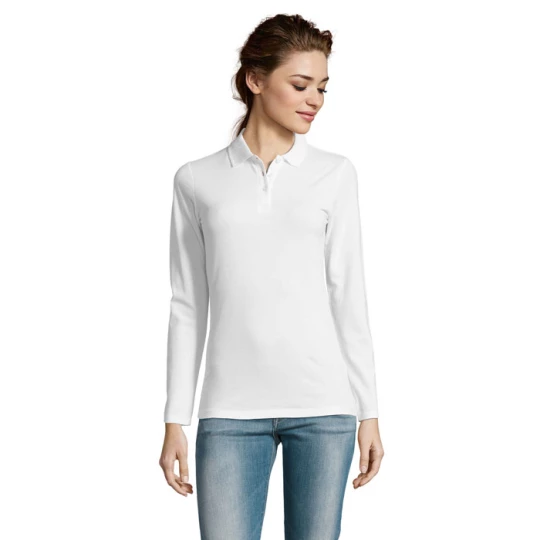 PERFECT Damskie LSL POLO180 - PERFECT LSL WOMEN (S02083-WH-XL)