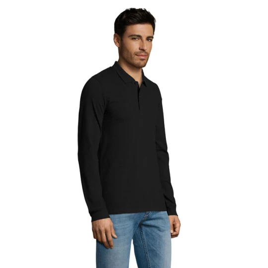 PERFECT MEN LSL POLO 180g - PERFECT LSL MEN (S02087-BK-3XL)