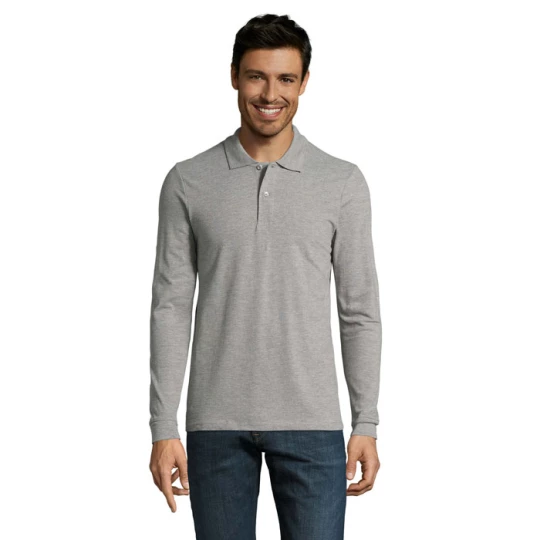 PERFECT MEN LSL POLO 180g - PERFECT LSL MEN (S02087-GY-3XL)