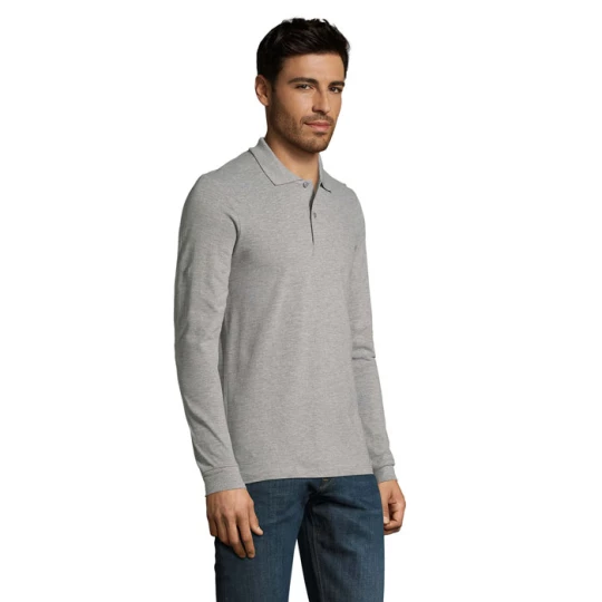 PERFECT MEN LSL POLO 180g - PERFECT LSL MEN (S02087-GY-3XL)