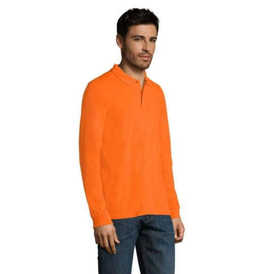 PERFECT MEN LSL POLO 180g - PERFECT LSL MEN (S02087-OR-3XL)