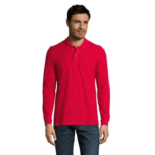 PERFECT MEN LSL POLO 180g - PERFECT LSL MEN (S02087-RD-4XL)