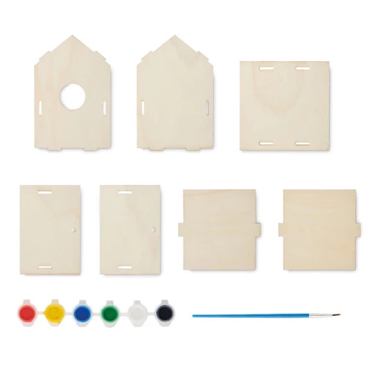 Drewniany domek dla ptaków DIY - PAINTHOUSE (MO2130-40)