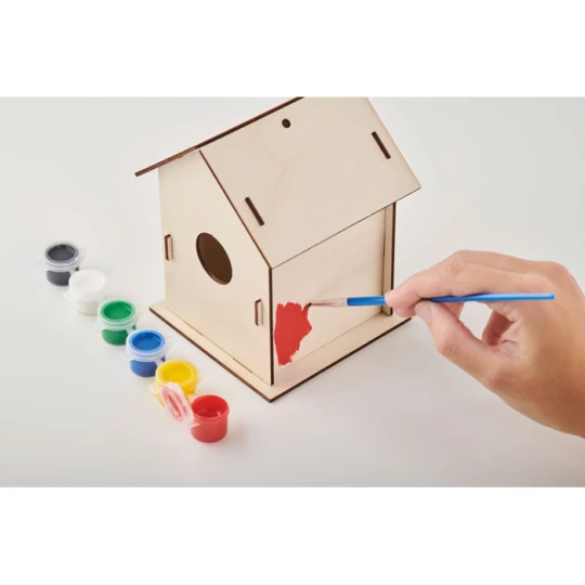 Drewniany domek dla ptaków DIY - PAINTHOUSE (MO2130-40)