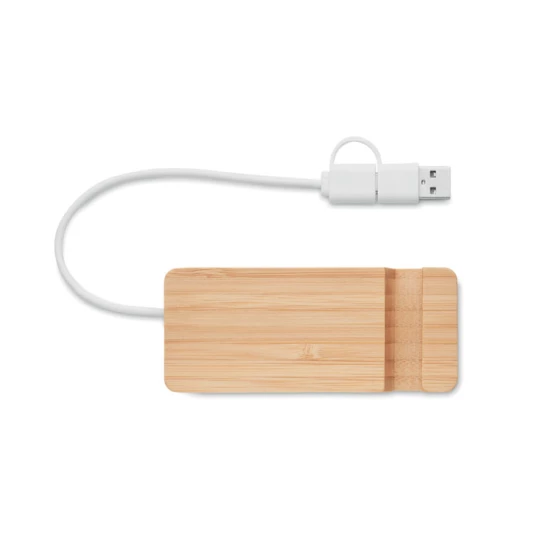 4-portowy bambusowy hub USB - HUBSTAND (MO2144-40)