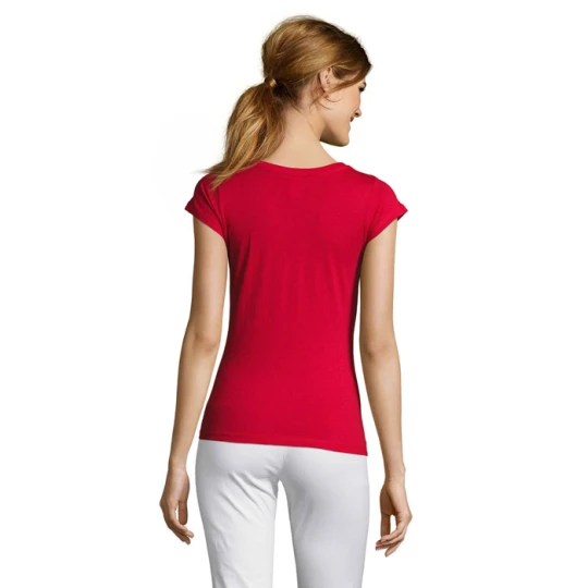 MOON Damski T-SHIRT 150g - MOON (S11388-RD-L)