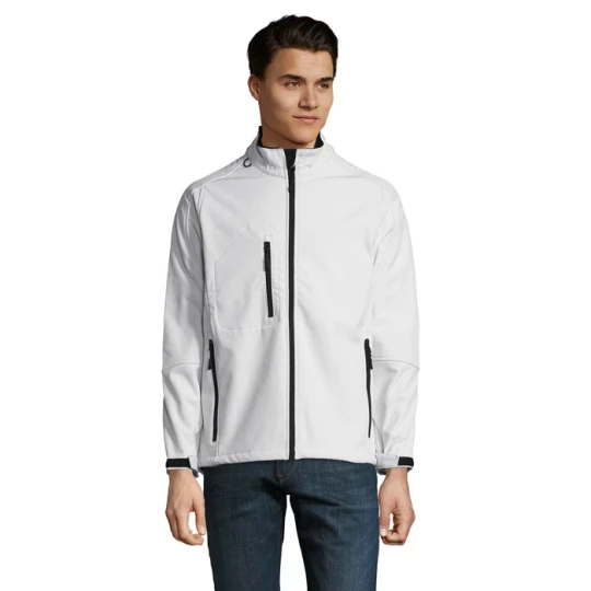 RELAX Męski softshell 340g - RELAX (S46600-WH-4XL)