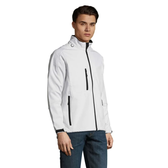 RELAX Męski softshell 340g - RELAX (S46600-WH-4XL)