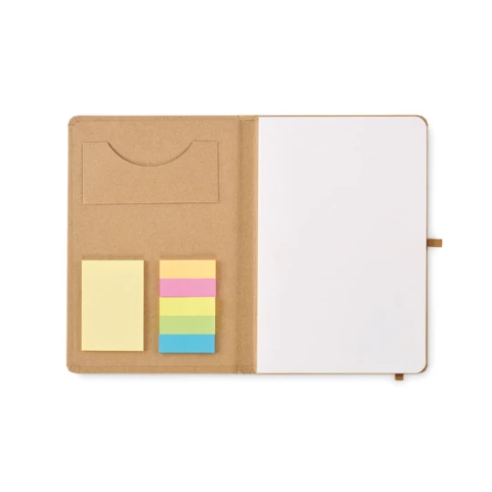 Zestaw z zeszytem A5 z papieru mak - STICKNOTE (MO2554-13)