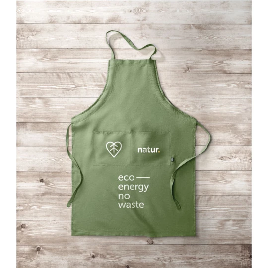 Fartuch regulowany z konopi - NAIMA APRON (MO6164-09)