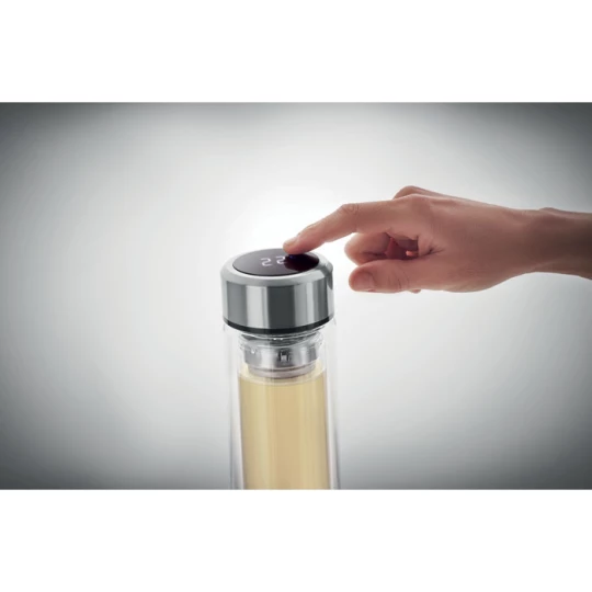Butelka z termometrem na dotyk - POLE GLASS (MO6169-22)