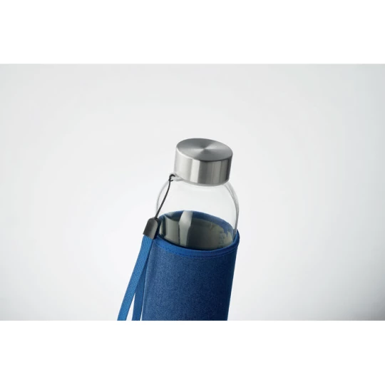 Szklana butelka w etui 500 ml - UTAH DENIM (MO6192-04)