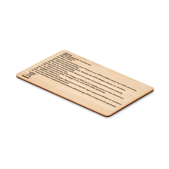 Karta RFID wykonana z bambusa - CUSTOS + (MO6200-40)
