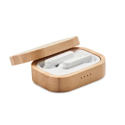 Słuchawki TWS w etui z bambusa - JAZZ BAMBOO (MO6780-40)