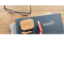 Słuchawki TWS w etui z bambusa - JAZZ BAMBOO (MO6780-40)