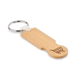 Bambusowy brelok z żetonem - COMPRAS (MO6797-40)