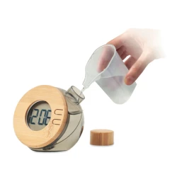 Bambusowy wodny zegar LCD - DROPPY LUX (MO6865-27)
