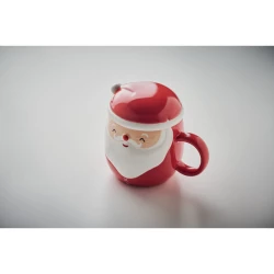 Kubek ceramiczny z pokrywką - SANTA (CX1492-05)
