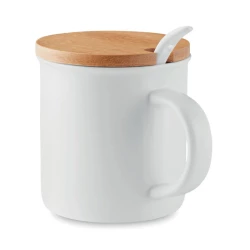 Porcelanowy kubek z łyżeczką - KENYA (MO9708-06)