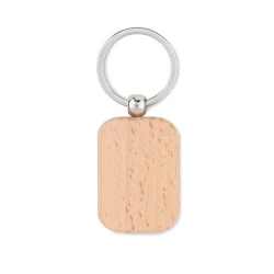 Prostokątny drewniany brelok - POTY WOOD (MO9774-40)