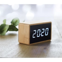 Bambusowy  budzik LED - MIRI CLOCK (MO9921-40)