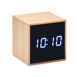 Bambusowy budzik LED - MARA CLOCK (MO9922-40)