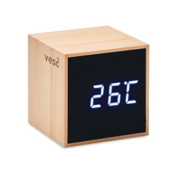 Bambusowy budzik LED - MARA CLOCK (MO9922-40)