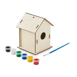 Drewniany domek dla ptaków DIY - PAINTHOUSE (MO2130-40)
